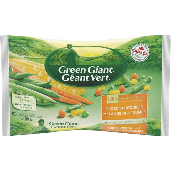 Green Giant Légumes Mixtes Congelés, Cultivé et emballé au Canada, 750 g (Garder Congelé) Green Giant Légumes Mixtes Congelés 750g