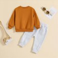 thumbnail image 3 of HCNTES Baby Boy Winter Clothes Toddler Baby Boy Thanksgiving Christmas Outfits Letter Thanksgiving Print Sweatshirts Tops Long Pants Baby Boys Clothes Set Toddler Boys Kids 2PCS Set Outfits, 3 of 4