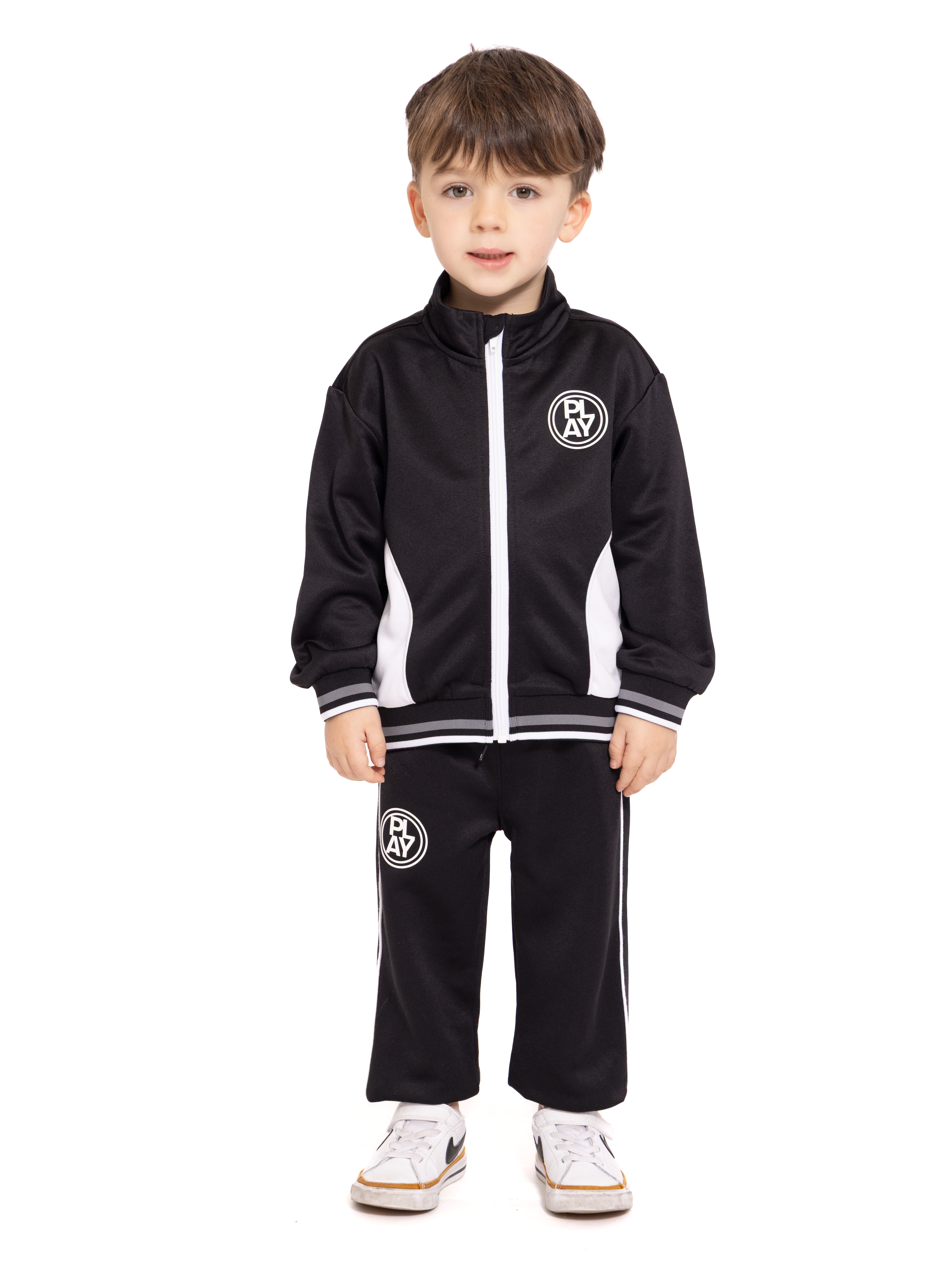 Wonder Nation Toddler Boys Full Zip Track Jacket and Matching Jogger Pants, 2-Piece, Sizes 12M-5T