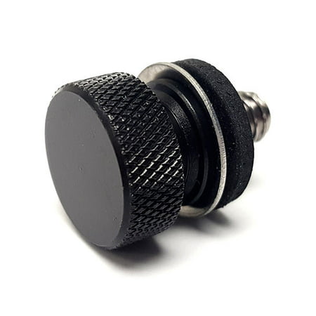 Krator Black Seat Bolt Screw Knurled Seat Cover Bolt for Harley Davidson Heritage Softail Classic