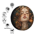 thumbnail image 4 of Yiaed Whimsical Flower Crown Maiden Print Print Tire Wheel Cover, tire covers for trailers,rv wheel covers,rv tire covers, camper tire covers,tire covers for cars-15 inch, 4 of 6