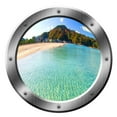 thumbnail image 3 of VWAQ Beach Wall Decal Island Porthole Wall Sticker 3D Beach Scene Wall Art Peel And Stick Mural - SP17 (20" Diameter), 3 of 3