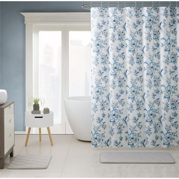 blue-floral-birds-fabric-shower-curtain-walmart-walmart