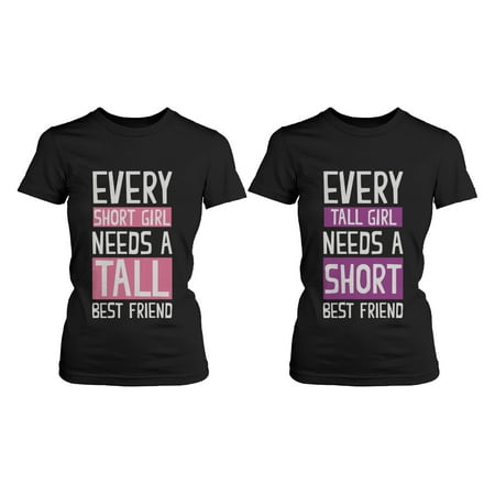 Best Friend Shirts - Short and Tall Best Friends BFF Matching (Matching Things For Best Friends)