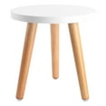 thumbnail image 1 of 1Pc Wood Plant Stand Flower Pot Stool Wooden Round Stool Home Decoration, 1 of 5