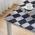 thumbnail image 5 of HAOXIT Square Backed Tablecloth, Waterproof Wipeable Checkered Table Cloth for Dinner, Kitchen, Picnic 52*52, 5 of 8