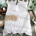 thumbnail image 3 of SONORO KATE 6 Pieces Bamboo Bed Sheets Set, Luxury Rayon Derived - Deep Pockets - Wrinkle Free - Extremely Soft, Queen, White, 3 of 9
