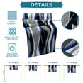 thumbnail image 7 of Table Runner Dresser Scarves 72 Inch Long, Modern Abstract Wave Stripe Linen Dining Table Runners Blue White Grey Lines on Black Tabletop Scarf for Wedding Holiday Party Kitchen, 7 of 7