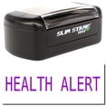 thumbnail image 1 of Slim Pre-Inked Health Alert Stamp, Slim 1444, Ultra Slim Design, Impression Size 1/2" by 1-3/4", Up to 25,000 Impressions - Purple Ink, 1 of 10