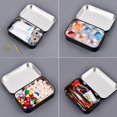 thumbnail image 3 of 95 x 62 x 20mm Empty Rectangular Hinged Tin Box with Lid (Silver) 8 Pieces, 3 of 5
