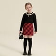 thumbnail image 5 of XXWXYD Kids Girls Plaid Skirt A-Line Wool Mini Liner Cute Elastic High Waisted School Unifor𝗆 Skort Tartan Pleated Fall Winter, 5 of 8