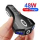 thumbnail image 1 of Cargador De Coche Adaptador de carga rápida portátil para teléfono móvil 48W 2 puertos USB QC3.0 Cargador de coche, 1 of 7