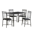 thumbnail image 1 of Monarch Specialties Dining Table Set, 5pcs Set, Small, 48" Rectangular, Faux Marble, Kitchen, Metal, Laminate, Brown Marble Look, Contemporary, Modern, 1 of 2