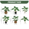 thumbnail image 3 of 15In Artificial Monstera Tree, Faux Floor Plant with 6 Leaves, Indoor Outdoor Decoration for Home Office Living Room Patio, Black Pot, 3 of 9