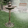 thumbnail image 5 of Alpine Corporation 3-Tiered Pedestal Outdoor Water Fountain and Bird Bath, Bronze, 5 of 11