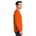 thumbnail image 4 of Gildan Ultra Cotton Men's Long Sleeve T-Shirt, Durable, Crewneck Classic Fit Tee, Orange, 2XL, 4 of 5