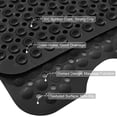 thumbnail image 6 of Buganda Bath Mat for Tub Non Slip, Extra Long Bath Mat with Drain Holes and Suction Cups, Machine Washable Shower Mat, 39"x15", Black, 6 of 9