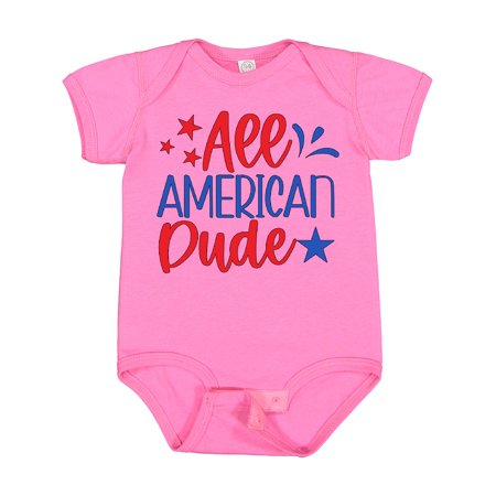 

Inktastic 4th of July All-American Dude with Stars Gift Baby Boy Bodysuit