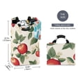 thumbnail image 2 of Yayeee Freestanding Laundry Hamper with Handle Collapsible Large Storage Basket for Clothes, Apples Flower Pattern, 2 of 7