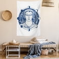 thumbnail image 2 of Psychedelic Tapestry, Occult Human Figure on Foreground of Planetary Space System Magic Graphic, Wall Hanging for Bedroom Living Room Dorm Decor, 60W X 80L Inches, Berry Pale Grey, by Ambesonne, 2 of 5