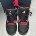 thumbnail image 4 of Ni - ke Size 7 - Ni - ke Air Jordan 4 Retro GS Red Thunder Men's Shoes - 408452 016, 4 of 5
