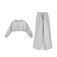 thumbnail image 1 of Guardurnaity Conjunto de pantalones cortos para niña, fiesta de viaje, banquete, manga larga, ropa de algodón de Color sólido, pantalones, regalo conjuntos de ropa Gris 130cm, 1 of 6