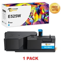 E525W Toner Cartridge Cyan | Compatible for Dell E525W E525 525w for Dell 593-BBJU 593-BBJV 593-BBJW 593-BBJX High Yield Printer Ink