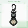 thumbnail image 5 of Reloj con clip y brújula: reloj de bolsillo de cuarzo con mosquetón para aventuras al aire libre, reloj con brújula para exteriores con correa de nailon, resistente al agua, ideal para senderismo, aca, 5 of 5