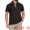 Black, variant on DARING DIVA Men's Contrast Trim Short Sleeve Button Closure Polo Shirts S Dark Gray