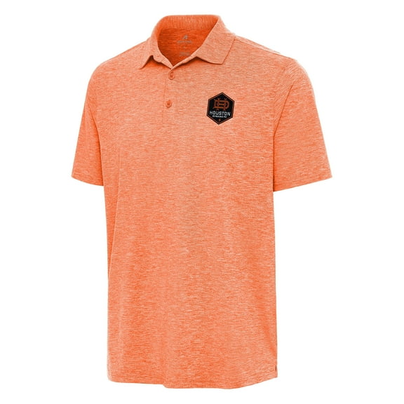 Men's Antigua Heather Orange Houston Dynamo FC Par 3 Polo