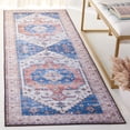 thumbnail image 3 of SAFAVIEH Tucson Tanja Traditional Machine Washable Runner, 2'6" x 8', Beige/Blue, 3 of 9