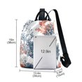 thumbnail image 3 of FORMRS Women's Travel Backpack Purse Anti-Theft Hidden Pockets Casual Shoulder Bag, White Sea Plants, 3 of 7