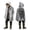 yue866-04-Grey, variant on Boys Hooded Cloak 3D Print Jacket Retro Coat Mid Length Outerwear with Pocket,Size 2-15 Years 10-Black 160