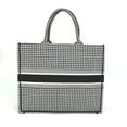 thumbnail image 2 of Pre-Owned CHRISTIAN DIOR Houndstooth Shoulder Bag bag book tote Tote Bag White/Black (Good), 2 of 15