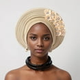 thumbnail image 2 of Hauaitttt Auto African Head Tie Of Aso Oke Headwraps Hat Turban Wedding Party Handmade Elegant Hair Wear Cap Women Wool Hat Women Hats for Winter French Bonnets Women Knitted Hat for Women Party Hats, 2 of 3