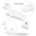 thumbnail image 5 of iJoy Power Strip  Surge Protector Outlet, Extension Cord, 3 Outlets, 2 USB Ports, 5Ft Cord (White), 5 of 7