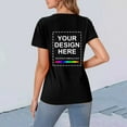 thumbnail image 6 of Women's T-Shirt, Design Your Own Personalized Cotton Tee | Upload Text/Photo/Logo, 6 of 8