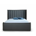 thumbnail image 3 of Manhattan Comfort Kingdom Faux Leather Queen Size Bed Frame in Cream, 3 of 6
