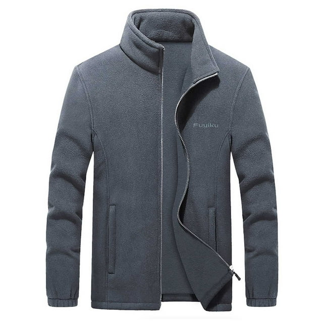 uikmnh Winter Coats For Men,Men Double Fleece Jacket with Extra Size and Extra Thick Fleece Jacket,Size L