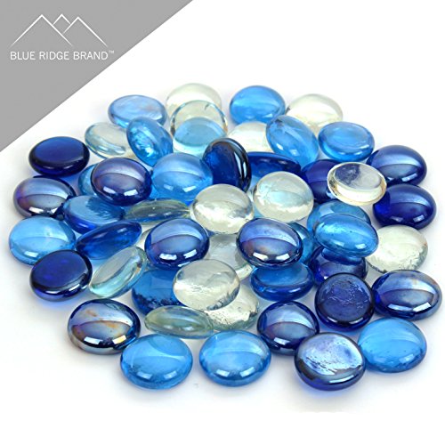 Buy Fire Pit Glass Dark Blue, Light Blue, Clear Blend Reflective Fire