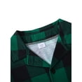 thumbnail image 6 of Christmas Family Matching Pajamas Set, Long Sleeve Plaid Shirt with Elastic Waist Pants, 6 of 10