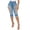 Blue, variant on New Women Sport High Stretchy Shorts Women Casual Fashion Insert Pockets Personality Ripped Jeans