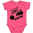 thumbnail image 3 of Inktastic This Kid Loves Bowling Boys or Girls Baby Bodysuit, 3 of 5