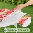thumbnail image 5 of Pioneer Flower Floral Print Pattern Round Fitted Tablecloth with Elastic Edge,Dining Table Cover Waterproof,Outdoor Round Tablecloth for Camping,Dining,Indoor and Outdoor, 5 of 7