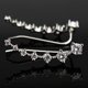 thumbnail image 4 of Pendientes de cartílago para mujer, 7 cristales, Clip de oreja, pendientes de tuerca de plata de ley S925 con CZ, Zirconia cúbica, Piercing hipoalergénico, regalo TUNC Sencillez, 4 of 5
