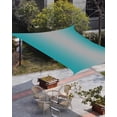 thumbnail image 3 of Sun Shade Sail 6.5x10Ft Turquoise and Grey Gradient Uv Block Sunshade Canopy Outdoor Shade Cover Rectangle Shade Cloth For Patio Garden Yard Deck Pergola, 3 of 6