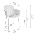 thumbnail image 3 of Armchairs Set of 4, Modern Dining Chair, Dining table chairs, Dining Cafe Chairs with Metal Legs for Dining Room , Living Room, Restaurant, 3 of 7
