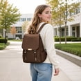 thumbnail image 7 of 12.6in Drawelry Laptop Backpack for Women, Waterproof Large Bag with 4 Compartments and 8 Zip Pockets, Multifunctional Storage Casual Rucksack with Sturdy Handle, Chic Daypack for Travel, Work, 7 of 7