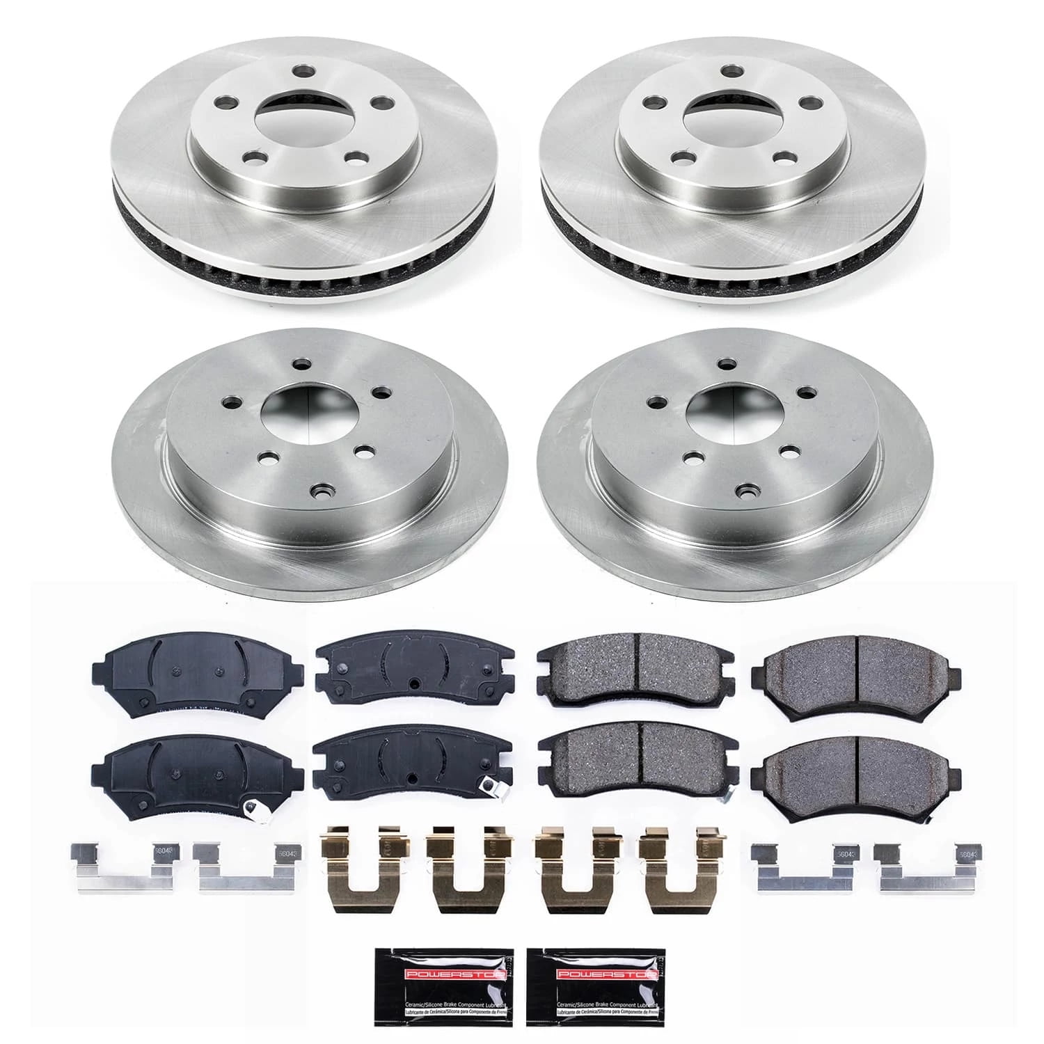 PowerStop Front and Rear Stock Replacement Brake Pad and Rotor Kit Fits: OLDSMOBILE Select Models KOE9142