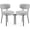 Gray, variant on CONCETTA Set of 2 Round Dining Chairs, Mid-Century Modern, Soft Seat with Curved Backrest, Gray
